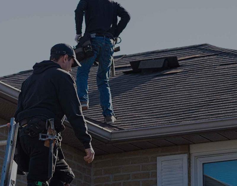 Evolution Roofing crew servicing a residential asphalt shingle roof